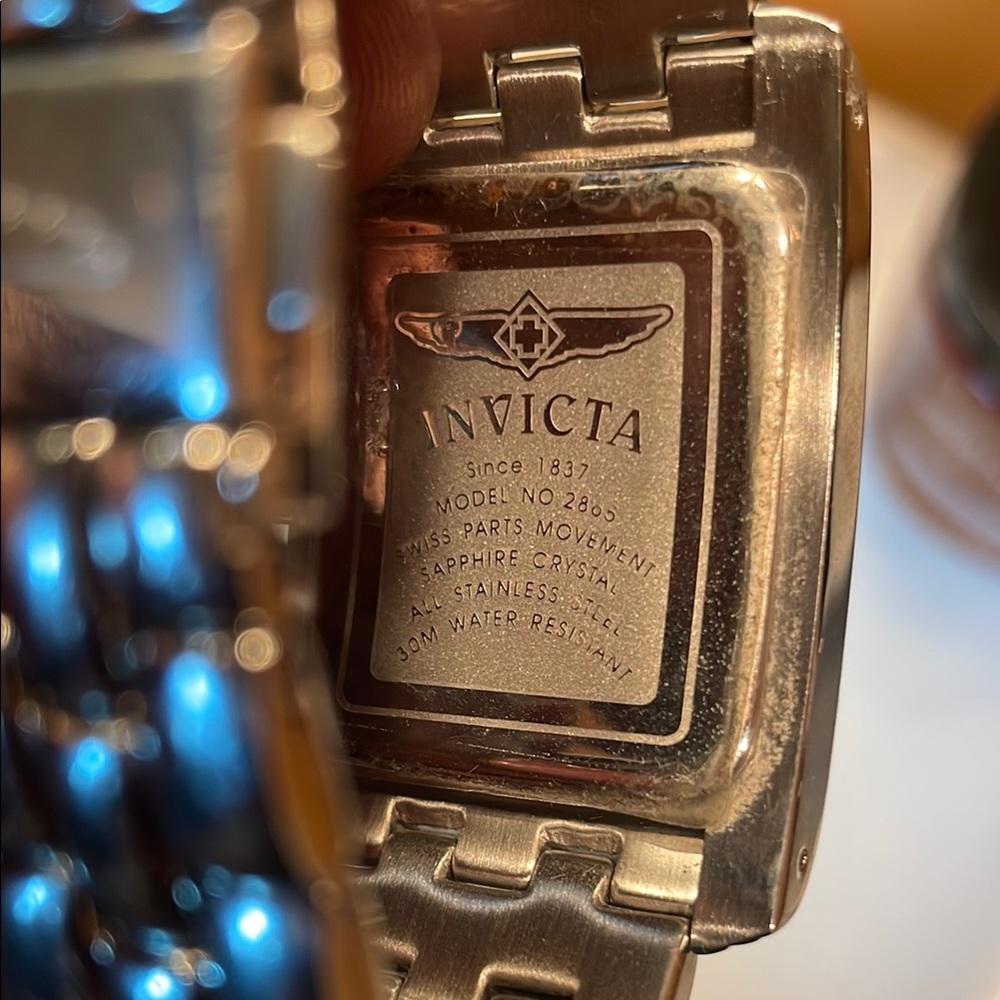 Invicta Silver Rectangular Watch With Artistic Fa… - image 3